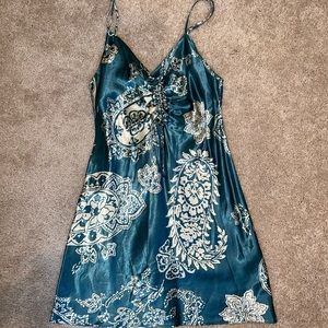 Zara paisley satin dress